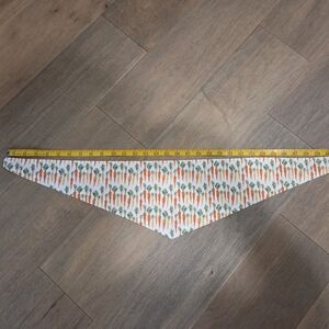 Home Sewn Cotton Dog/Pet Scarf  Reversable Patterns Orange Swirls and Carrots
